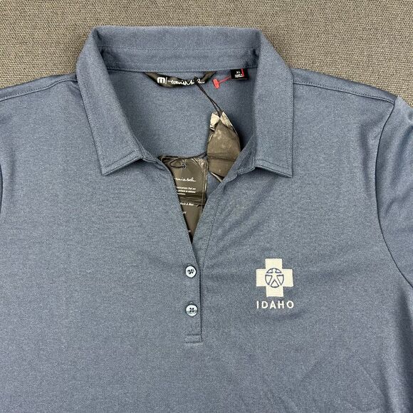 Travis Mathew Shirt Top Women's XL Blue Polo‎ Golf Idaho Medical NWT - Picture 2 of 11